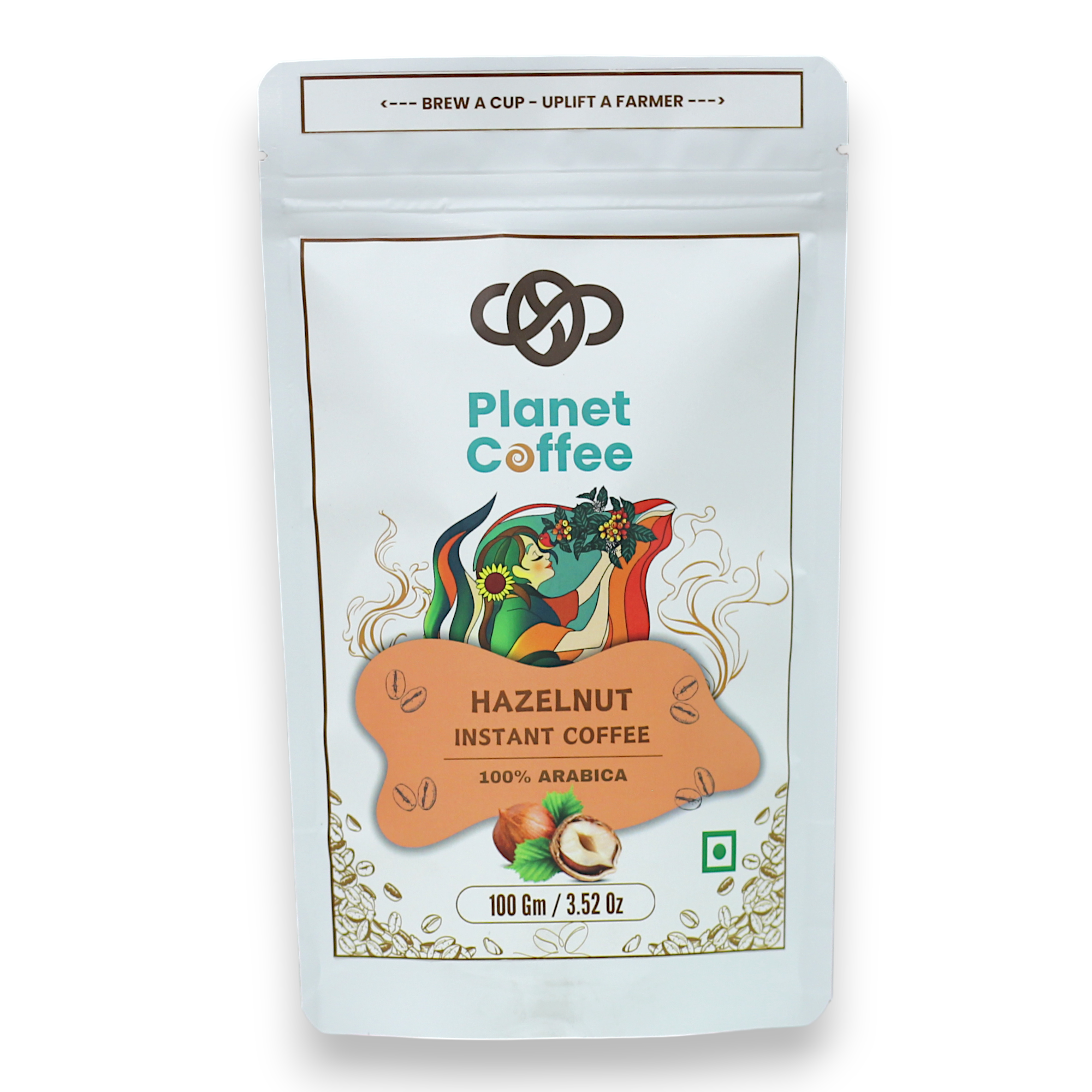 HAZELNUT Instant Coffee | 100 Gms Pouch