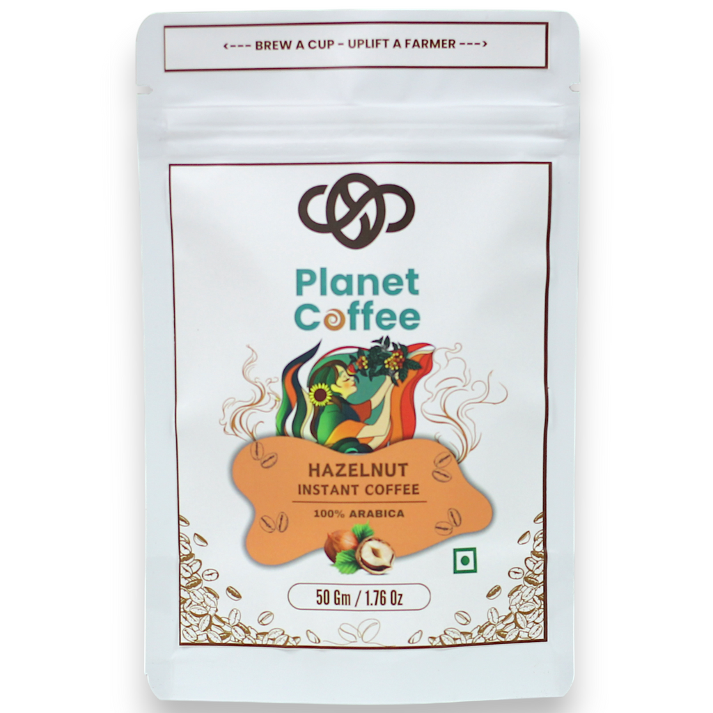 HAZELNUT Instant Coffee | 50 Gms Pouch