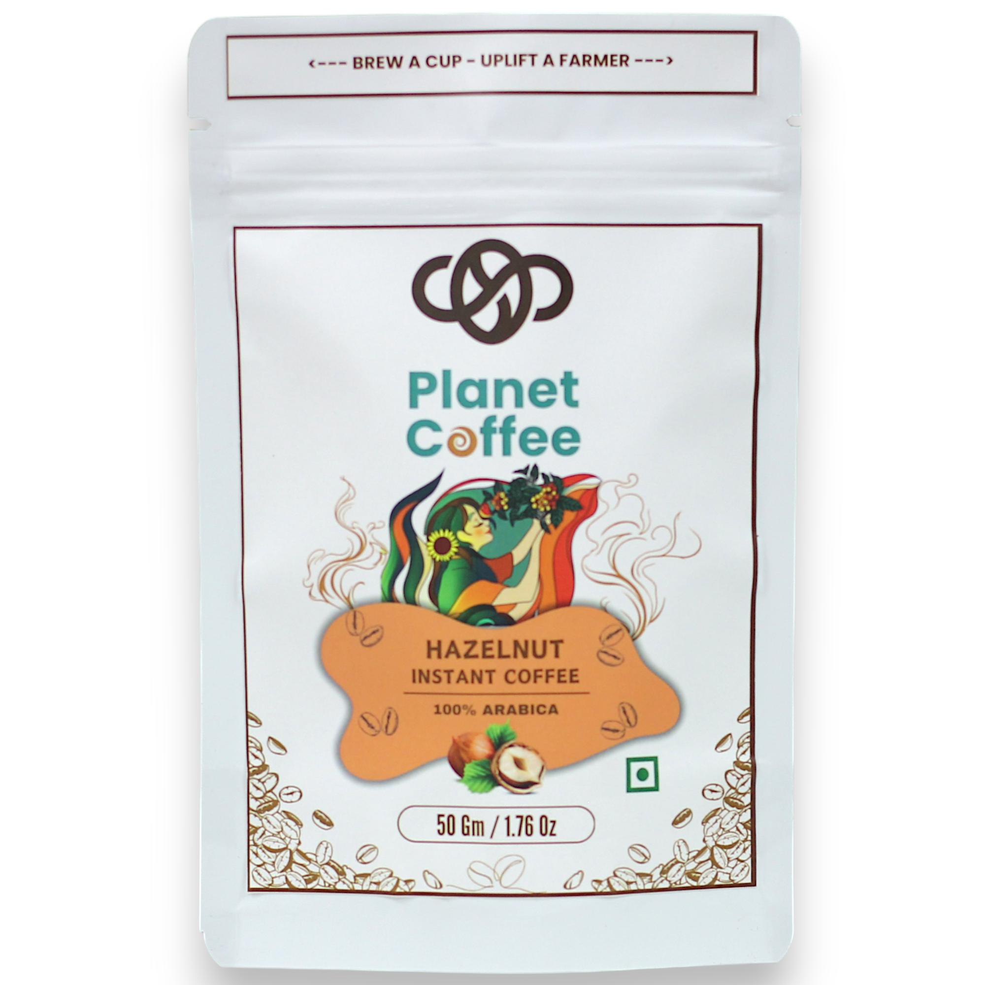 HAZELNUT Instant Coffee | 50 Gms Pouch