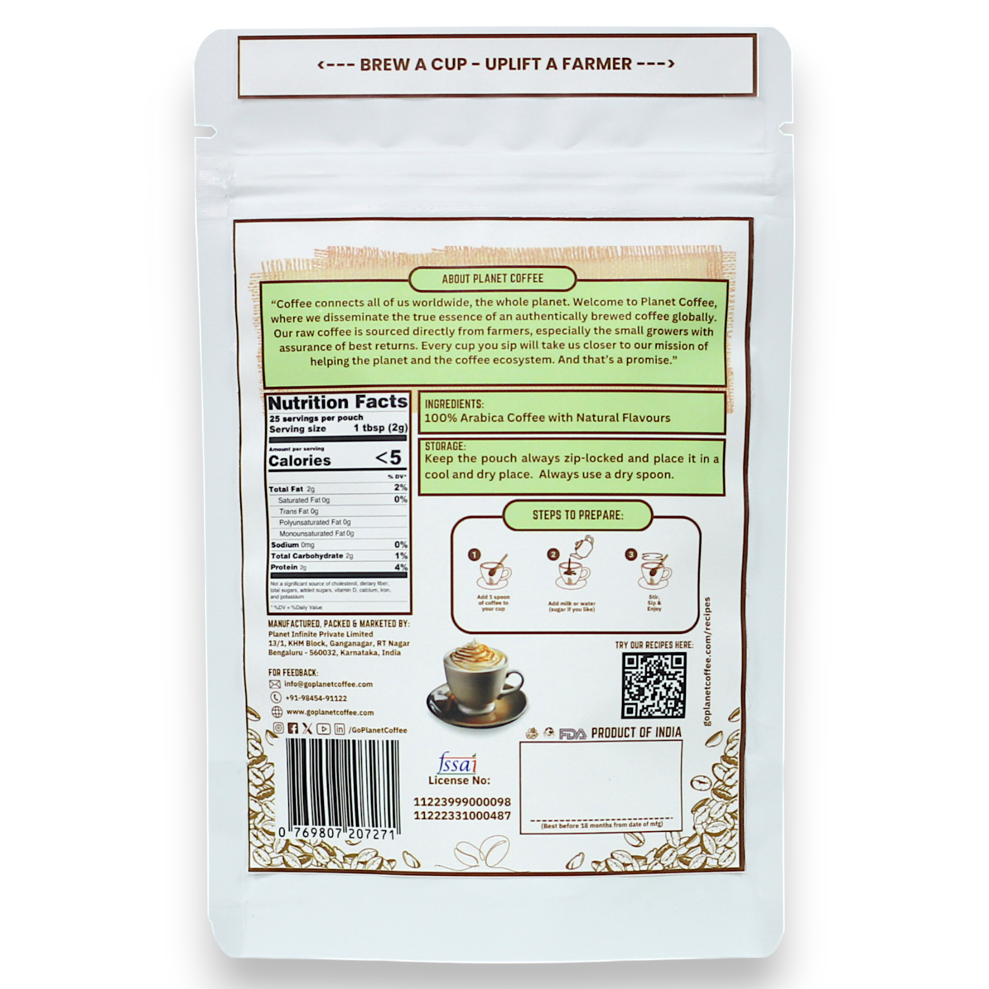 IRISH CRÈME Instant Coffee | 50 Gms Pouch