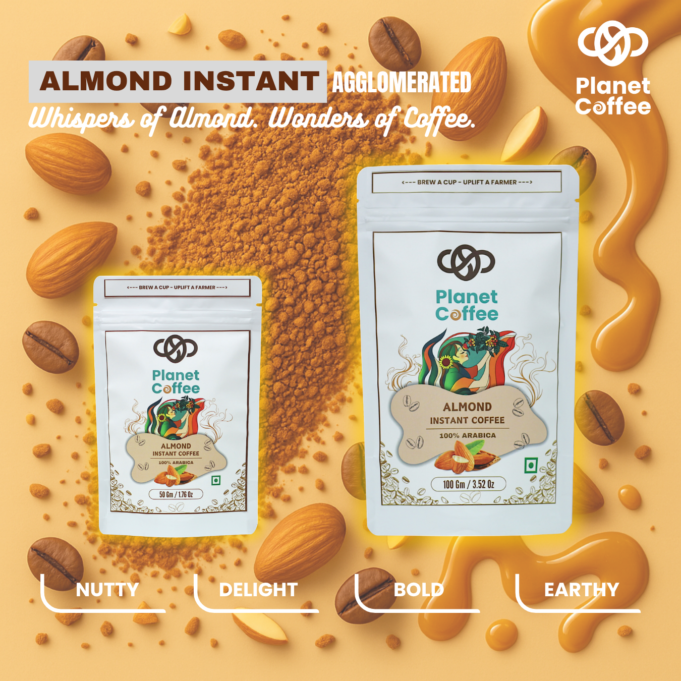 ALMOND Instant Coffee | 100 Gms Pouch