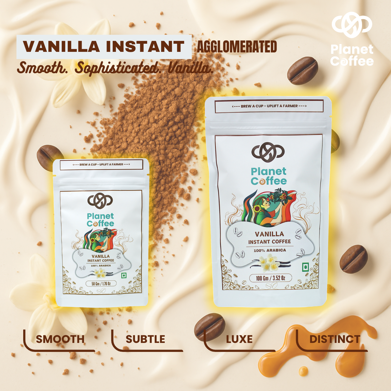 VANILLA Instant Coffee | 100 Gms Pouch